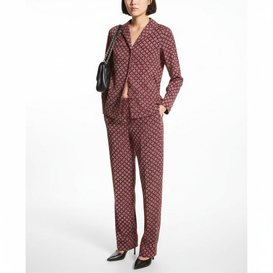 Michael Kors Geometric Print Pajama Pants Bordeaux, Men