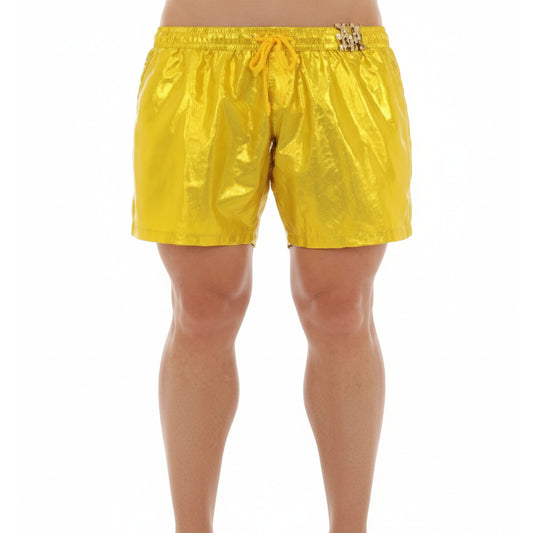Moschino Metallic Yellow Swim Shorts Gold (A42229304-0021) Men