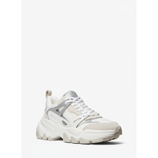 Michael Kors Platform Chunky Sneakers White Gray (42T0PEFS5L-WHITE) Men