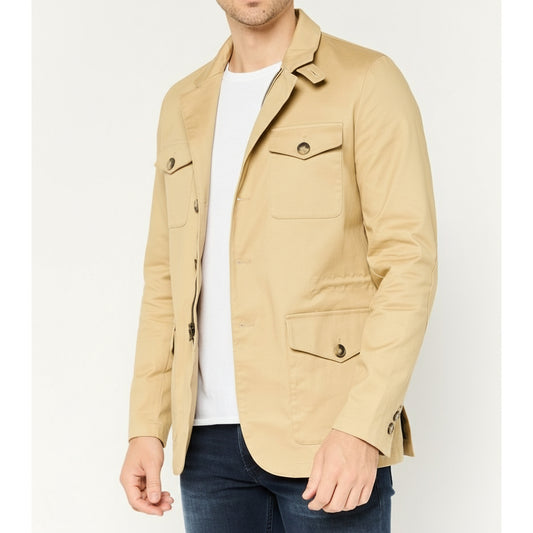 Michael Kors Organic Cotton Field Jacket Beige, Men