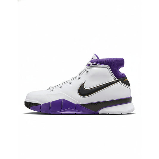 Nike Kobe 1 Protro White Purple Black Basketball Shoe, Men
