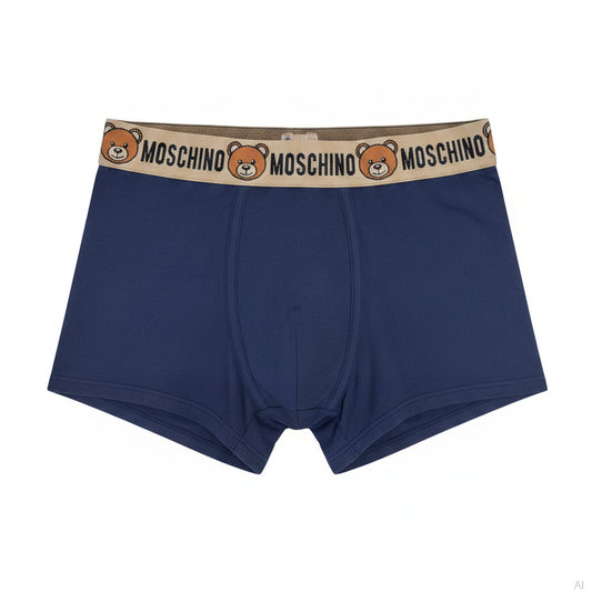 Moschino Bear Logo Trunk Blue, Men