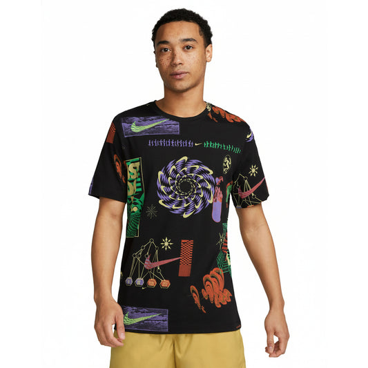 Nike Abstract Graphics Black T-shirt, Men