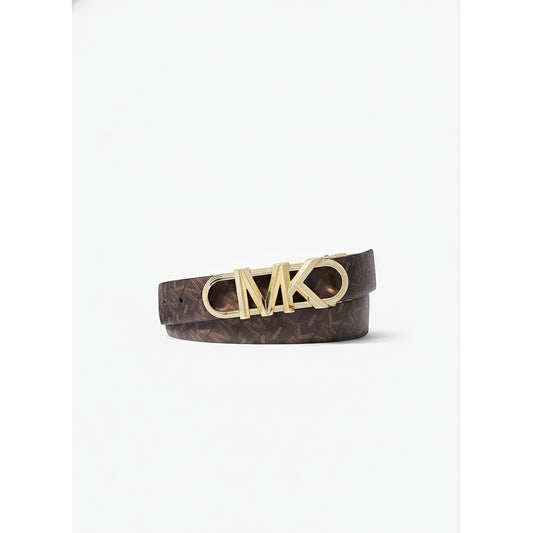 Michael Kors Logo Buckle Belt Brown, Women