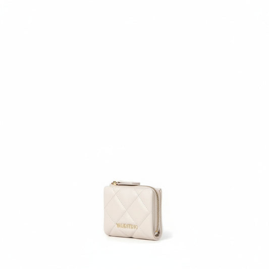Mario Valentino Quilted Zip Wallet Cream (VPS3KK105R-005) Women