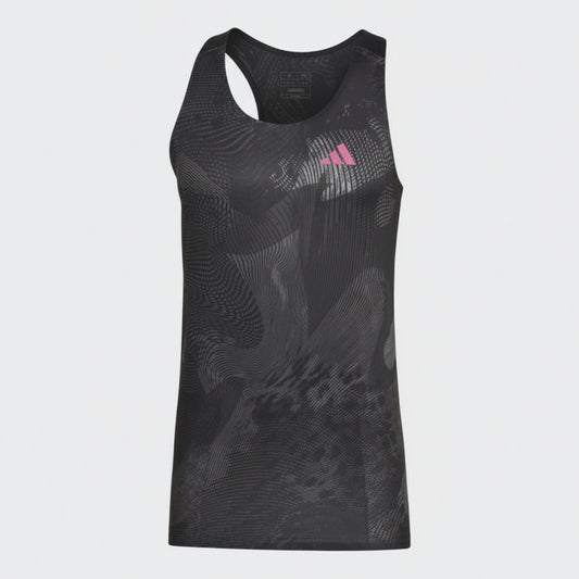 Adidas Long Sleeve Shirts ADIZERO SINGLET (HN8009-BLACK) Men