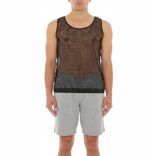 Moschino Mesh Color Block Tank Top Brown (A89034408-0555) Men