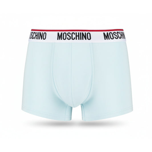 Moschino Logo Waistband Boxer Briefs Light Blue, Men