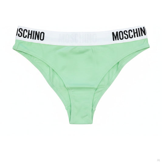 Moschino Sage Green Cotton Briefs 2-Pack, Women