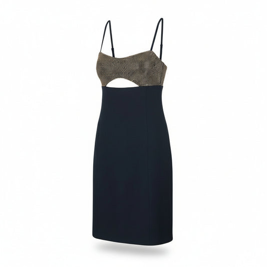 Michael Kors Cutout Midi Dress Blue, Women