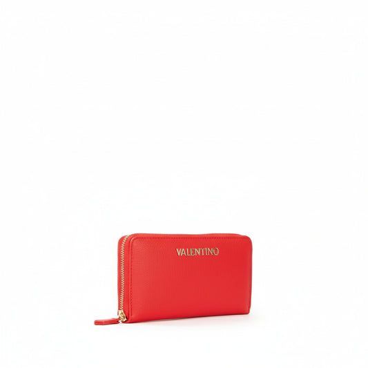 Mario Valentino Red Saffiano Zip Wallet (VPS1R4155G-003) Women