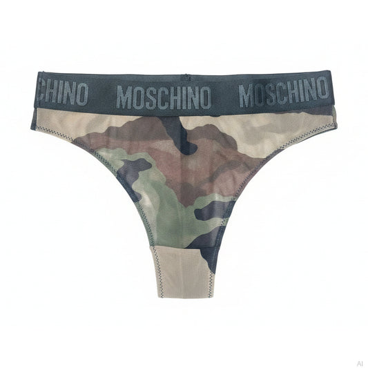 Moschino Camouflage Brief Multi Green, Women