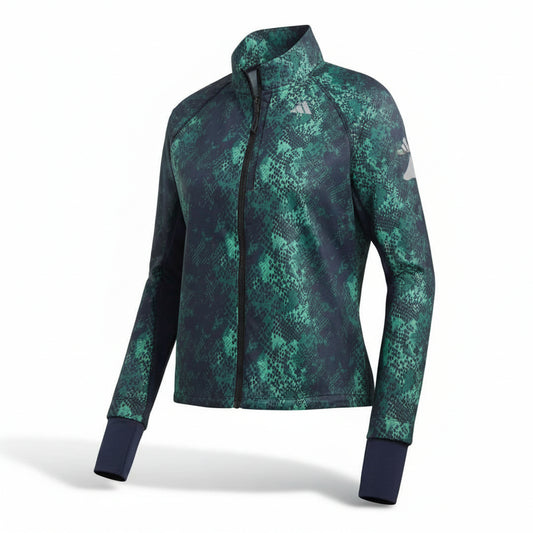 Adidas Snake Print Running Jacket Navy Green, Women