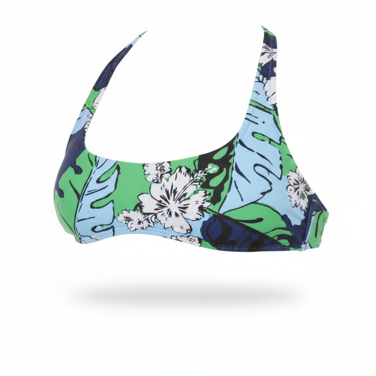 Moschino Tropical Floral Bikini Top Blue Green (A57029407-1305) Women