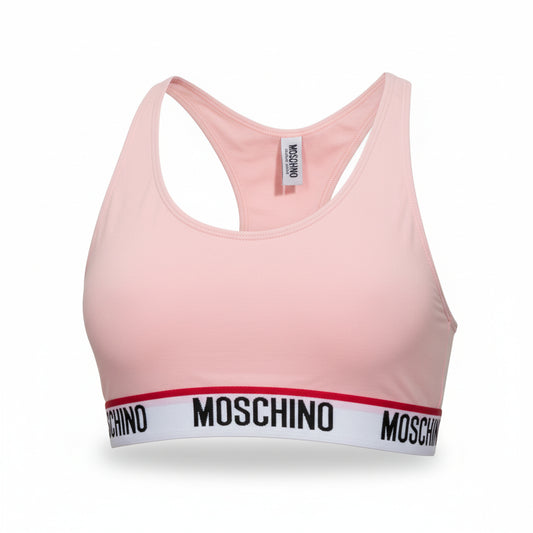 Moschino Racerback Sports Bra Pink, Women