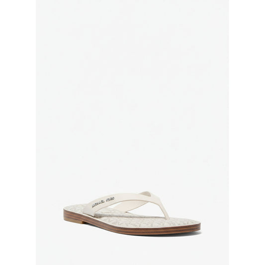 Michael Kors Logo Print Flip Flop Cream (40S5KOFA2L-LT-CREAM) Women