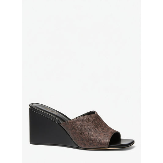 Michael Kors Brown Metallic Wedge Mules (40S5MMMS1B-BROWN) Women
