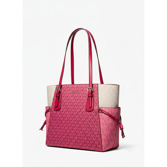 Michael Kors Voyager Signature Logo Tote Raspberry, Women