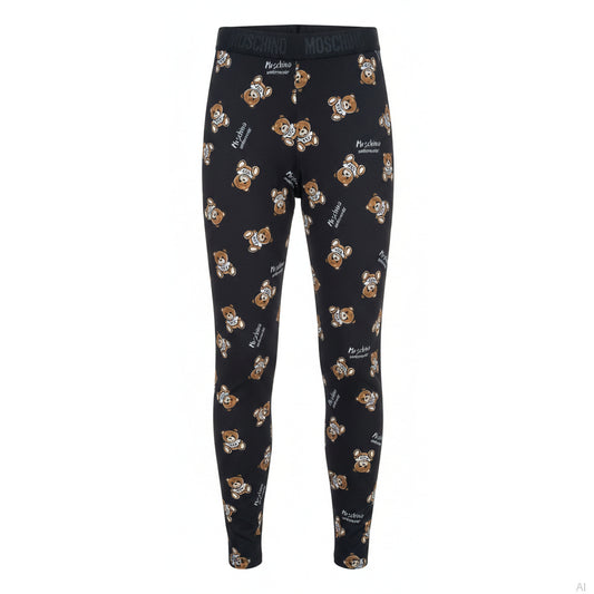 Moschino Teddy Bear Print Leggings Black, Women