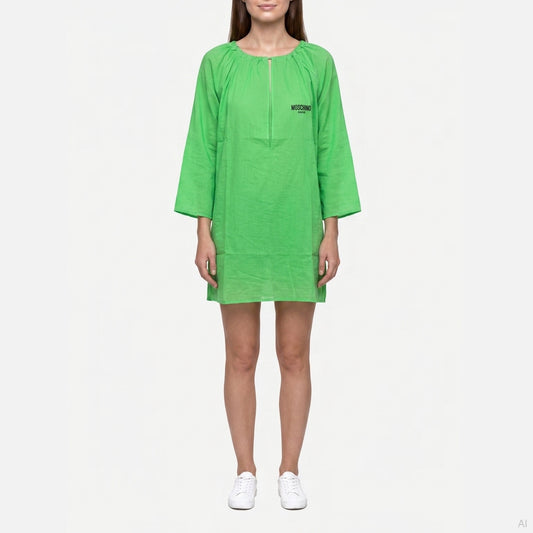 Moschino Swim Green Keyhole Kaftan Dress (A26289512-0396), Women
