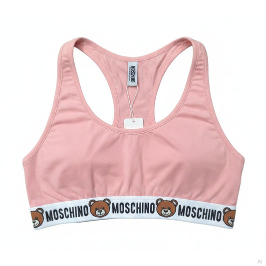 Moschino Teddy Bear Sports Bra Pink, Women