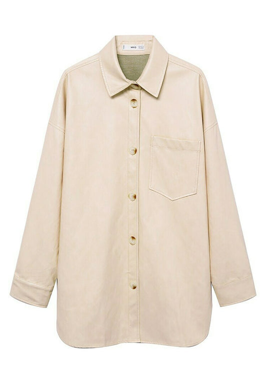 Mango Surchemise similicuir oversize (M9121E3U3-A11) Women