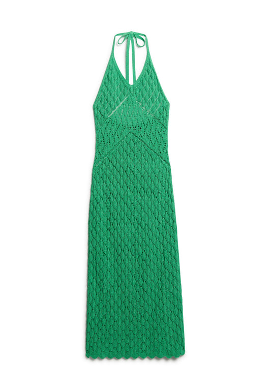 Superdry & Co Crochet Halter Maxi Dress Green (SU221C0XU-M11) Women