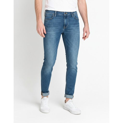 Lee Malone Slim Skinny Mid Blue Jeans, Men