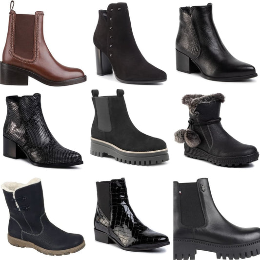 Women's Leather Ankle Boots - Lasocki, Rieker, DeeZee cover