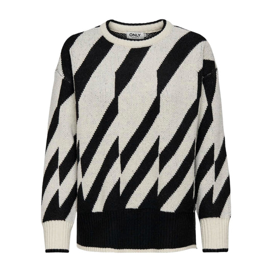 Only Jude Jacquard Knitted Sweater (15327586-BLACK) Women