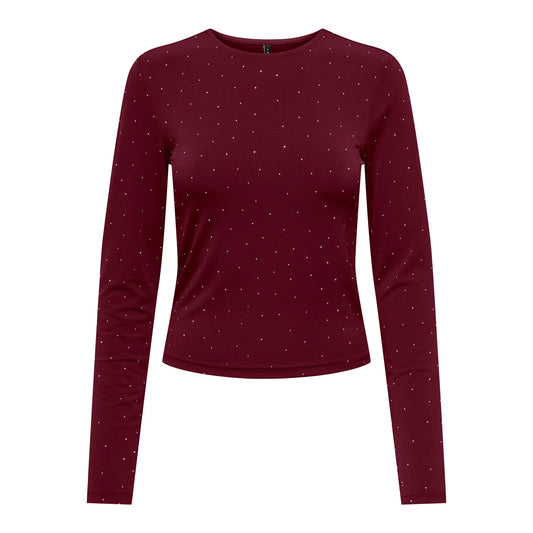 Only Zita O-Neck Top (15358986-CABERNET) Women
