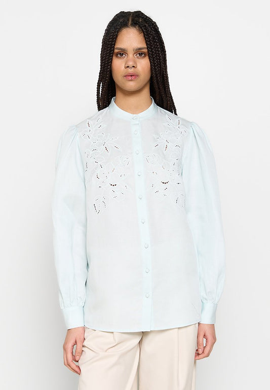 MARCIANO BY GUESS PARADISO EMBROIDERED SHIRT Light blue (ZZO2N2K44-K00) Women