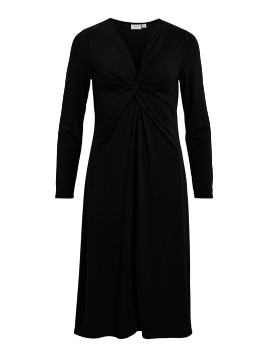 Vila VINAYO KNOT L/S MID CALF DRESS (12025154) Women