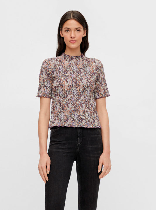 Pieces Patterned Blouse Leaste Brown (17113051-1869961) Women