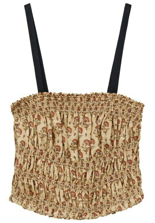 Print ruched top Women