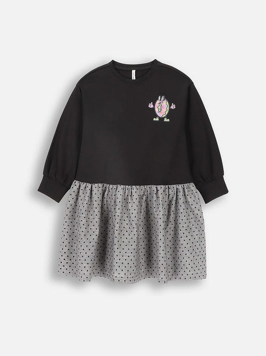 Coccodrillo Dress Black / Grey Kids