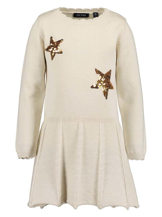 Blue Seven Knitted Dress Beige Kids