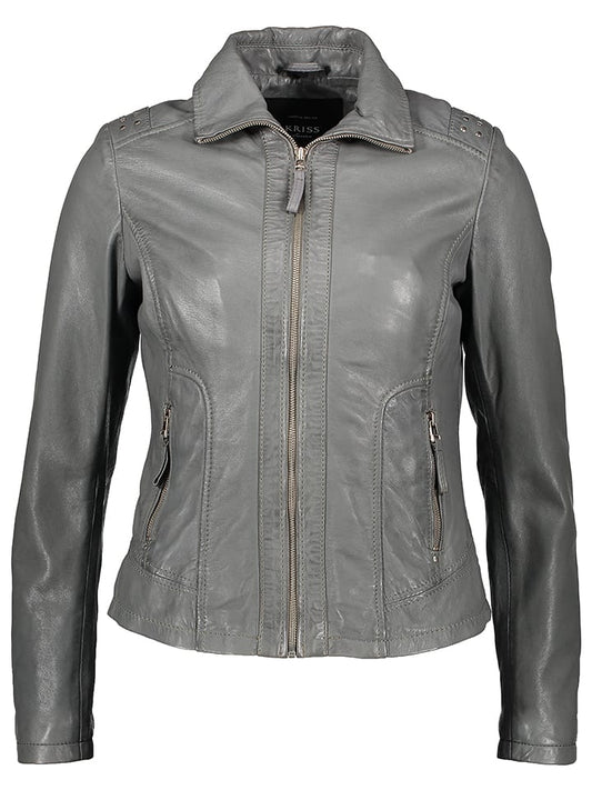 KRISS Leather Jacket Grey Women
