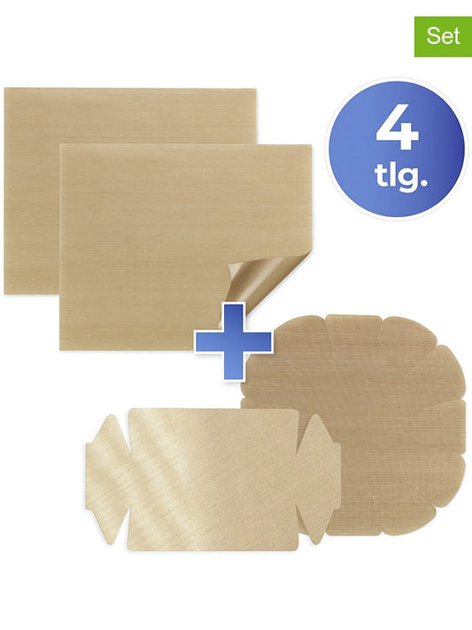 Wenko 4-Piece Set: Baking Paper Sheets Light Brown Unisex