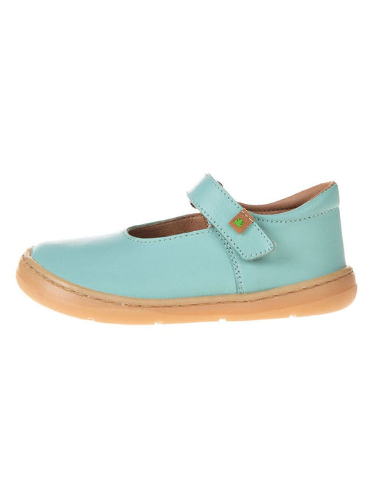 El Naturalista Leather Ballet Flats Turquoise Kids