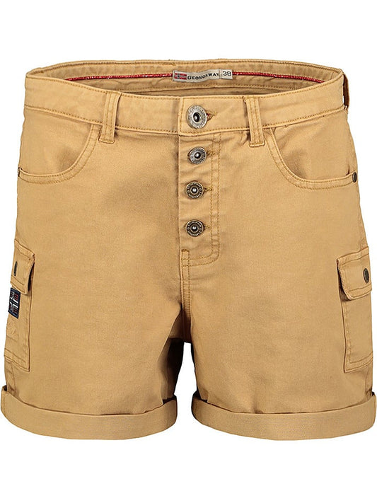 Geographical Norway Cargo Bermuda Shorts Shorts "Polla" Light Brown Women