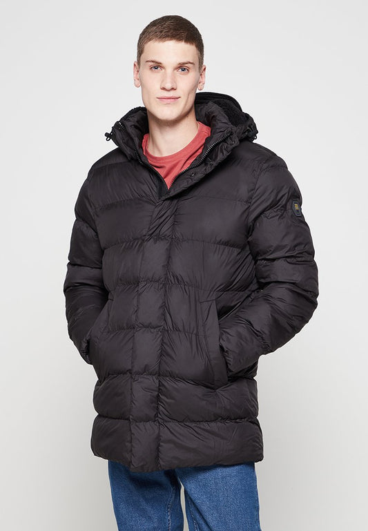 NO EXCESS Jacket Mid Long Fit Hooded Recycled Padding Black (ZZO220S22-Q00) Men