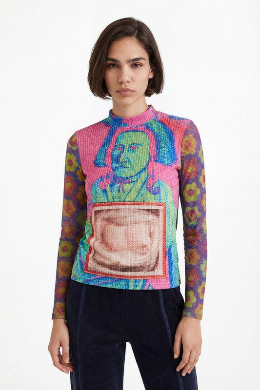 Desigual T-Shirt Pinky Glamor Fuchsia (21WWTKCQ_3043) Women