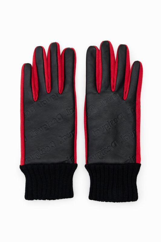 Desigual Gloves Logomania Black (22WAAL03_2000) Women