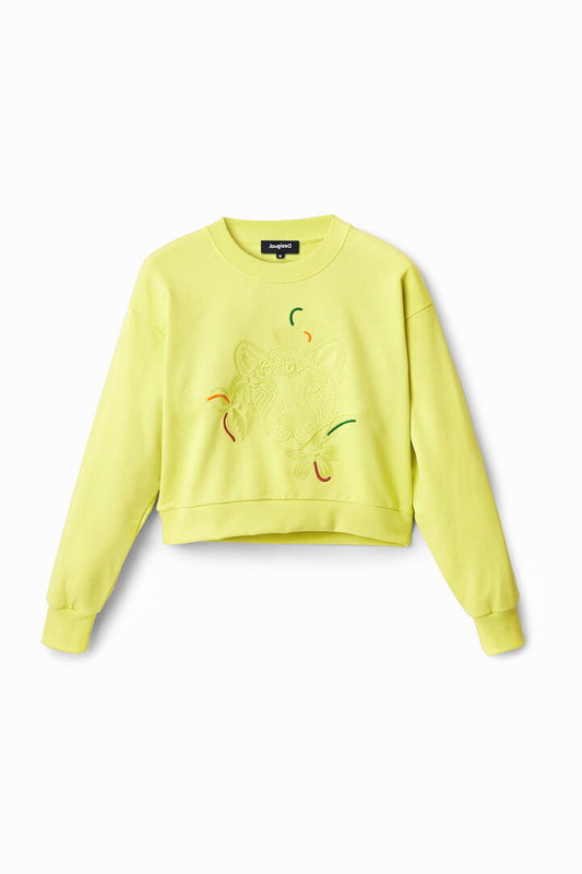 Desigual Sweatshirt Tiger Green Fluor (22WWSKX2_4004) Women