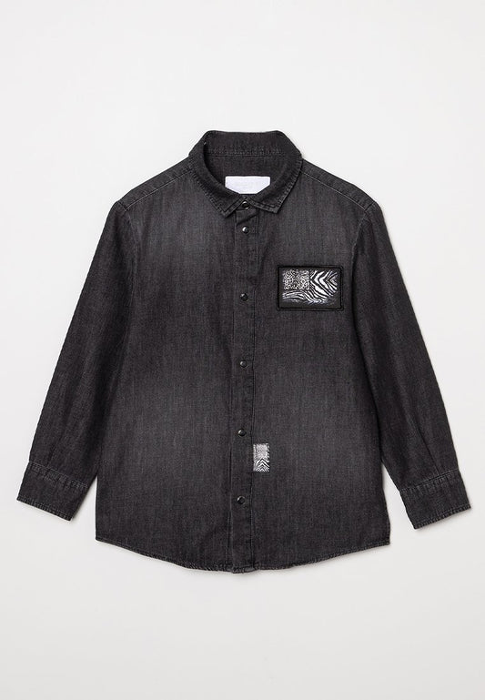 Roberto Cavalli Junior b denim shirt pants FLAG dark grey (ZZO1RD120-C00) Kids