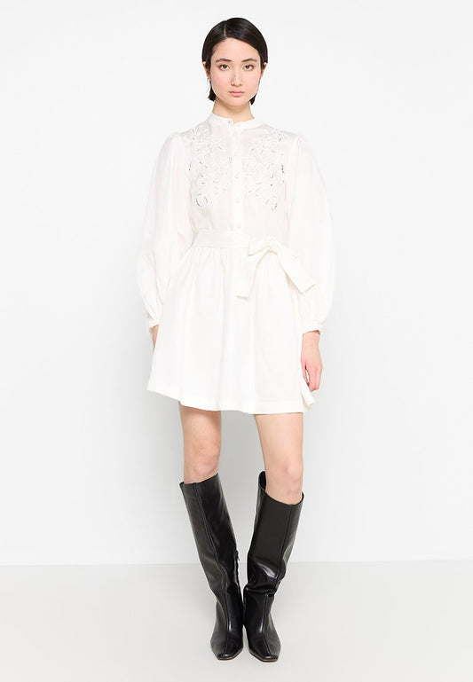 MARCIANO BY GUESS PARADISO EMBROIDERED DRESS Off-white (ZZO2N2K49-A00) Women