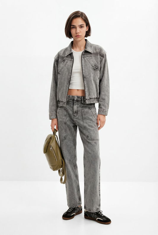 Desigual Jeans Mackenz Denim Light Grey (24SWDD56_2060) Women