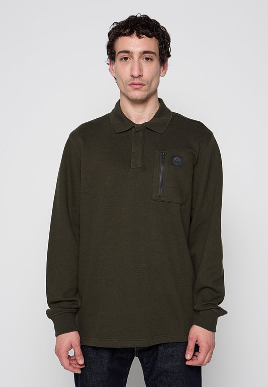 North Sails POLO LONG SLEEVE W/LOGO Olive (ZZO2PJ338-M00) Men