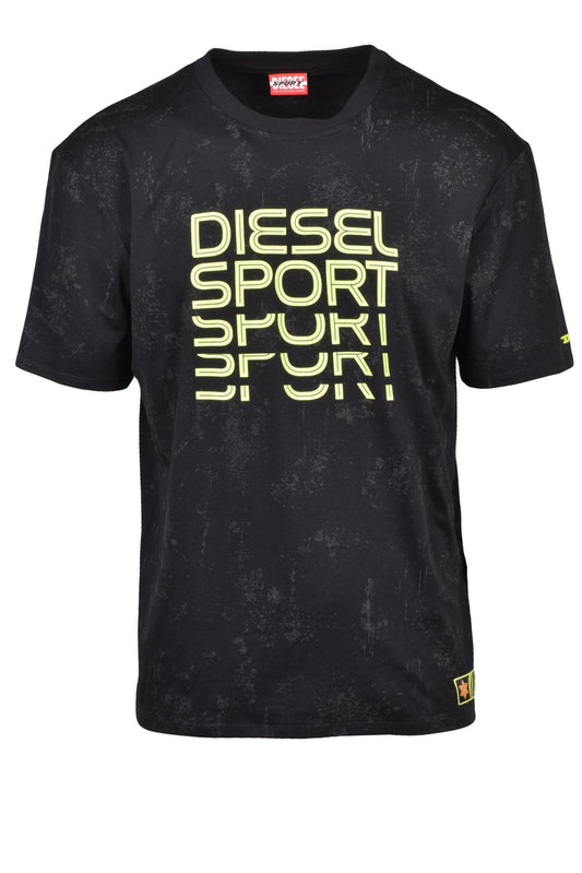 DIESEL SPORT t-shirt BLACK/GREEN (253583-1060) Men
